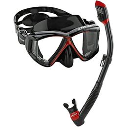 Cressi Panoramic Wide View Mask Dry Snorkel Kit for Snorkeling Scuba Diving | Pano 3 Supernova Dry conçu en Italie