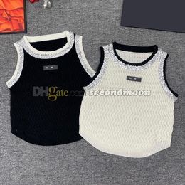 Tanktop met paillettenhals, damesvest met ronde hals, lente zomer, sport crop tops, gym fitnesskleding