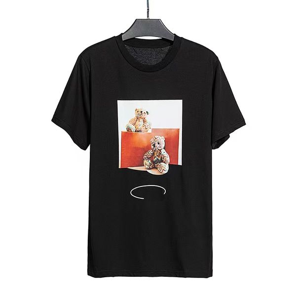 Camiseta de hombre con cuello redondo 2023 Camiseta de Europa y América de marca de lujo de manga corta Camiseta de hip hop antipilling Pareja de diseñador Camisa de ropa de calle alta Ropa de algodón
