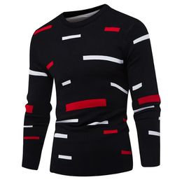 Crew Neck Nieuwe Trui Mannen Pullover Bedrukte Tops Winter Gebreide Truien Heren Kleding Lange Mouwen Truien 4 Kleuren