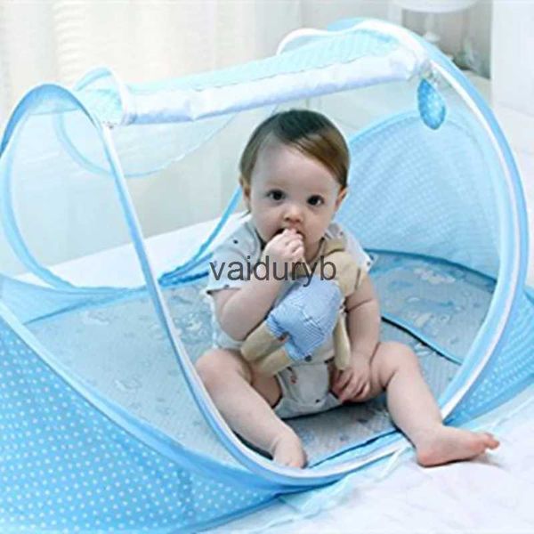 Cunas de cuna 0-3 años Portable Plegable Summer Summer Cama Mosquito Neta Tipo de bote Cortina Plaza Infantil Tenta SleepVaiduryb