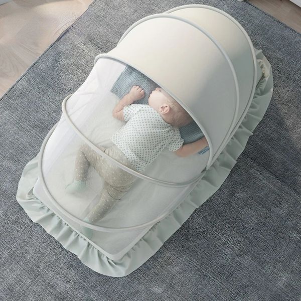 Filet de berceau lit de bébé Portable pliant moustiquaire lits né pliable sans fond AntiBug abri solaire 231213
