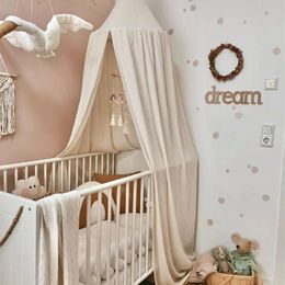 Crib Netting Baby Mosquito voor bed Luifel Kinderen Katoen Hangende koepel Gordijn Play Kinderen Room Decoratie 230106
