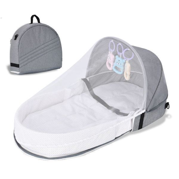 Berceau Filet Bébé Nid Lit Portable Berceau Moustiquaire Voyage Infant Toddler Coton Berceau pour né Isolation Bionic 230510