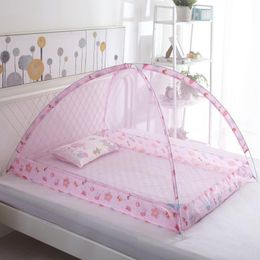 Crib Netting Children's Mosquito Net Bed Baby Dome Gratis installatie Draagbare opvouwbare baby's Bedden Kinderen spelen Tent Mosquitera Cama 230510