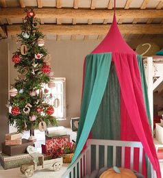 Crib Netting Christmas Deco Gift Hangend Canopy100 Premium Muslin Cotton Bed Baldachin voor Baby Kids Room 230106