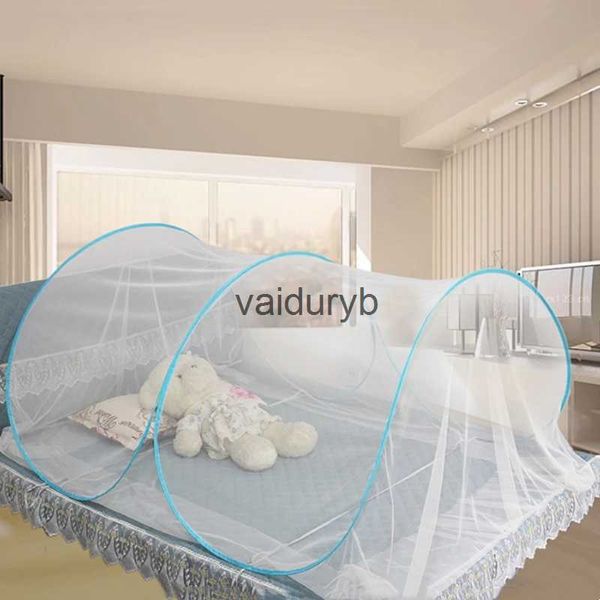 Red para cuna Mosquitera plegable Carpa de malla anticamping portátil sin fondo Cama individual doble para viajes de niñas Tamaño ajustable.vaiduryb