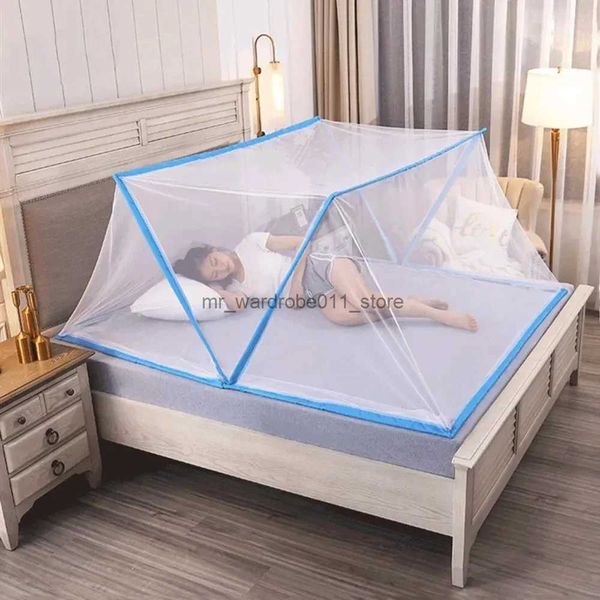 Red de cuna Fortable Anti-mosquito Net plegable sin fondo Mosquitera P Ventana Tienda de campaña Cama plegable con dosel en la cama Mosquitera Cama de bebé Q231205