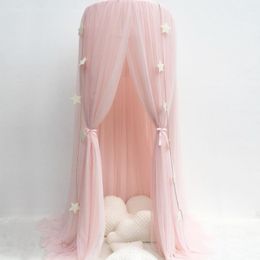 Crib Netting Kelambu Gantung Tenda Bintang Dekorasi Tempat Tidur Bayi Kanopi Tulle Tirai untuk Kamar Rumah Bermain Anak anak 230328