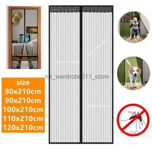 Cuna Netting Mosquitero magnético Verano Anti Bug Mosca Puerta Cortinas Malla Cierre automático Puerta Pantalla Sala de estar Dormitorio Cortina Sin herramientas Q231205