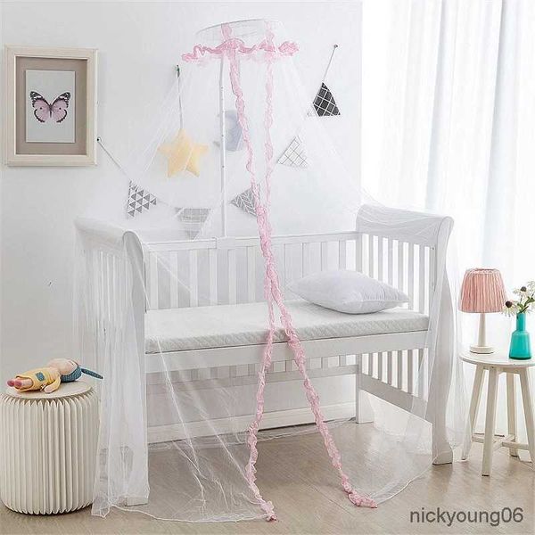 Filet de lit de bébé autoportant, tente de lit de bébé, dôme suspendu d'été, moustiquaire pour bébé, décor de chambre de fille de princesse, maille en Polyester, tente à baldaquin de lit pour enfants