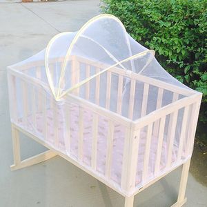 Crib Netting Summer Baby Mosquito Net Mesh Dome Slaapkamer Gordijnnetten Geboren baby's vouwen draagbare luifel kinderen bedbenodigdheden 221205