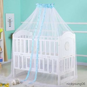 Wiegnet Zomerklamboe voor babybedje Meisjes Childrens Dome Canopy Netting Lace Dome Tent Anti Mosquito Mesh Princess Room Decor