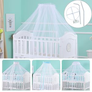 Crib Netting Universal Mosquito Crib Netting Baby Mosquito Net Stand Cradle Bed Mesh Luifelhouder Verwijderbare draagbare draagbare babybedondersteuning Tent 230421