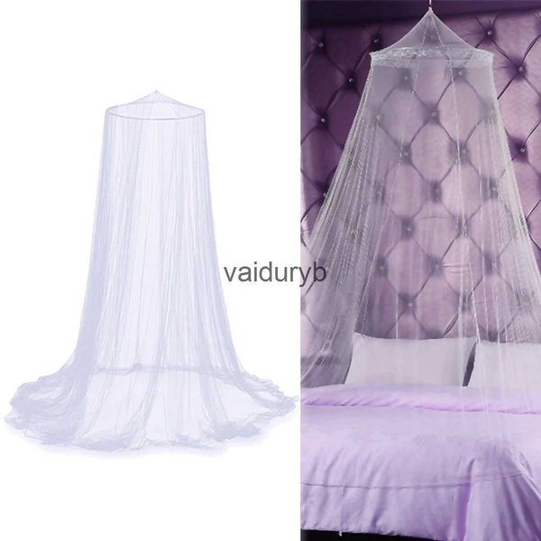 Filet de berceau blanc élégant, moustiquaire pour rideaux de lit Double, auvent rond en dentelle, dôme d'insecte, tente en Polyester, Textile de maison vaiduryb