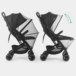 Filet de berceau Type de fermeture à glissière accessoires de protection contre les mouches lit d'enfant été maille chariot couverture complète moustiquaire bébé poussette chariot 230705