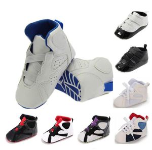 Crib Shoes Girls First Walkers Baby Sneakers Pasgeboren lederen basketbal Infant Sports Kids Fashion Boots Slippers Toddler5159685