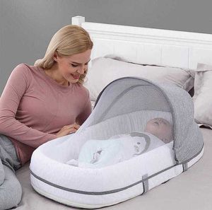 Cunas Cama para dormir Bebé Recién nacidos Nido Camas de viaje Plegable Babynest Mosquito Net Bassinet Cesta de dormir infantil para 0 24 meses 2652