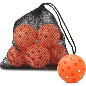 Cricket 6 Pack Balles de pickleball 40 trous Pickleballs pour le kit de cricket durable de pickle de sport intérieur