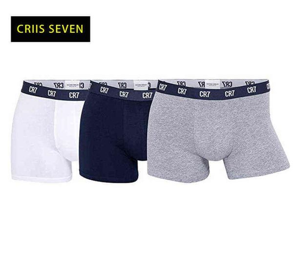 CRIIS Seven Brand Men039s Boxer Shorts sous-vêtements Cristiano Ronaldo CR7 Coton de qualité Sabillère sexy Patriage en culotte masculine H1211587005