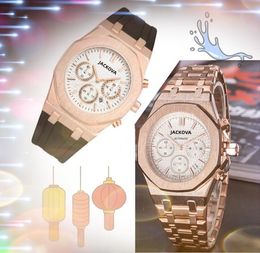 Crime Premium Hombres Full Full Functional Relojes de 42 mm de cuarzo Reloj Time Reloj Set Auger Love Faty Dady Business Party Boutique Wallwatch Gift