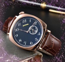 Crime Premium Reloj funcional completo para hombre Movimiento de cuarzo de 42 mm Reloj de tiempo masculino Diseño de tres pines Número digital Dial Reloj de pulsera de cristal de zafiro Regalos
