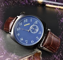 Crime Premium heren volledig functioneel horloge 42 mm quartz uurwerk Mannelijke tijdklok Drie pinnen Eén oogontwerp Digitale nummerplaat President Coole armband Horlogegeschenken
