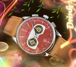 Crime Premium heren volledig functioneel horloge quartz uurwerk mannelijke tijdklok horloge lederen band saffierglas originele massieve armband polshorloges