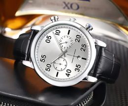 Crime Premium Reloj de pulsera completamente funcional para hombre Movimiento de cuarzo de 41 mm Reloj de tiempo masculino Reloj Correa de acero inoxidable completa Reloj de pulsera de cristal de zafiro modelo clásico