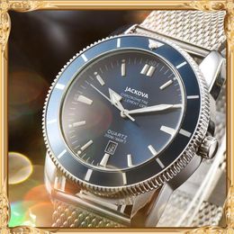 Crime Premium Hommes Trois Broches Montre-Bracelet 43mm Mouvement À Quartz Mâle Horloge Montre Fulll En Acier Inoxydable Bande De Maille Verre Saphir270c