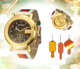 Crime Premium Hommes Femmes Grandes Montres 45mm Batterie Chronographe Mouvement À Quartz Bague Diamants Ceinture En Cuir Couples Affichage Du Calendrier Montres Montre De Luxe