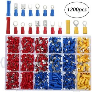 Crimp Spade Terminal Assorted Electrical Draad Cable Connector Kit Crimp Spade geïsoleerde ring vork schoppen kont set