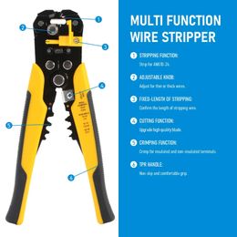 Crimper Cable Cutter verstelbare automatische draad stripper multifunctionele strippen krimpende tang terminal handgereedschap