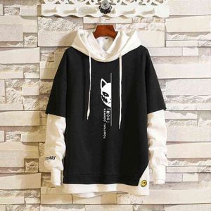 Cris Browm Marca de moda Sudaderas con capucha para hombre 2020 Primavera Otoño Sudaderas con capucha casuales para hombre Sudaderas Cosplay Disfraz Anime Tops de dos piezas H1227