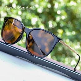 Crixalis Vintage Womens Sunglasses Polaris Classize Classic Anti Driving Sun Glasses For Men Luxury Brand Designer Shades Femme 240426