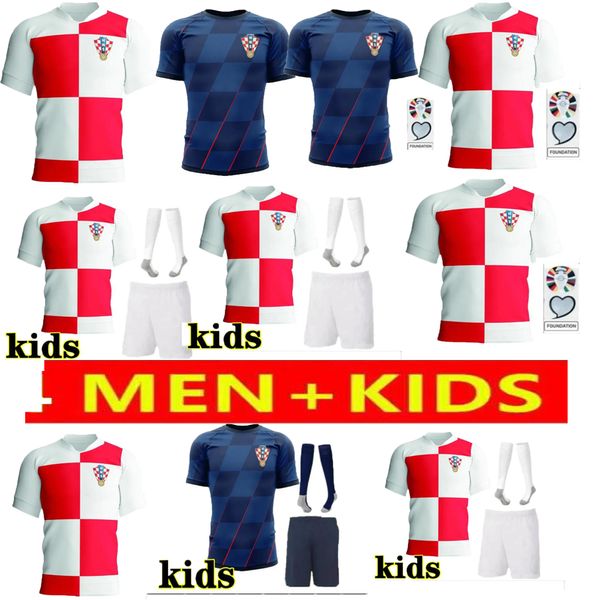 Croacia 2024 2025 MODRIC Copa del Mundo camisetas de fútbol equipo nacional MANDZUKIC PERISIC KALINIC 24 Croacia camiseta de fútbol KOVACIC Rakitic Kramaric Hombres Niños Kit uniformes