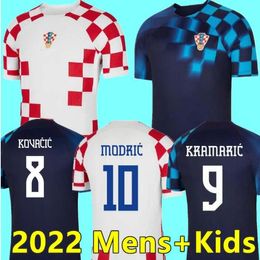 Maillots de football de qualité thaïlandaise Croatie 2022-23 PERISIC BREKALO KOVACIC KRAMARIC MODRIC REBIC MANDZUKIC BROZOVIC VLASIC LIVAJA PASALIC PETKOVIC Maillot Homme Enfants