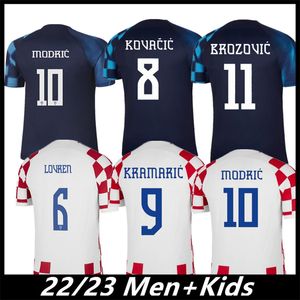 KROATië 22/23 Nieuwe Fans Voetbalshirts voor heren PERISIC MODRIC 2022 World Cup PASALIC BROZOVIC Player Version LOVREN BREKALO KOVACIC KRAMARIC Thuis uit voetbalshirt