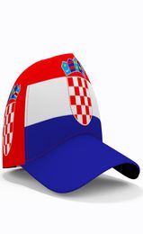 Croatie Baseball Capuchie Nom de nom personnalisé Équipe Logo HR HAT HRV Country Travel Croate Nation Hrvatska Republic Flag Headgear6803310