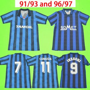 Atalanta jersey retro camisetas de fútbol 1991 1992 1993 1996 1997 Camisetas de fútbol vintage 91 92 93 96 97 Maglia da calcio INZAGHI CANIGGIA VIERI DONI LAMMERS VENTOLA BUDAN