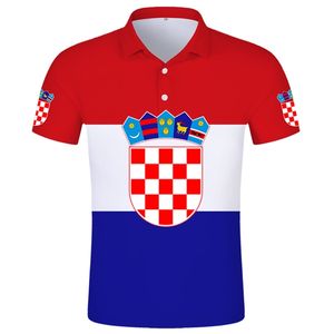 Croatie Polo bricolage gratuit nom personnalisé Hrv Polo drapeau de la nation pays croate Hrvatska république imprimer Po vêtements 220702
