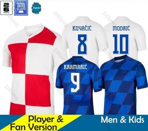 Kroatië voetbal jerseys 24 25 Modric Majer Croatie 2023 Gvardiol Kovacic Suker Men Kids Kit Dames Fans Player Versie Retro 1997 1998 2002 Croacia voetbalshirt SSS