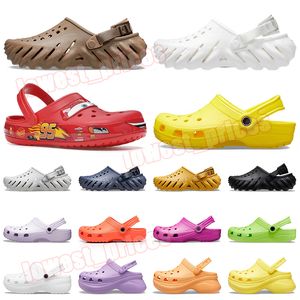 crocs echo sandals croc classic clog slides Cocodrilo estampado eco sandalias diseñadoras corbata cruzada sandalias clásicas zuecos sandalias para hombres y mujeres 【code ：L】