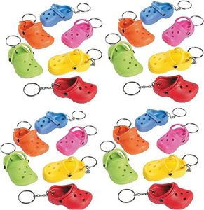 Croc Mini Keychain Trendy smoll Croc Clog Inspiré Keyring Cute Rubber Shoe Keychains