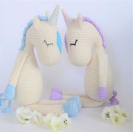 Crochet Amigurumi la Licorne Peluche hochet poupée jouet cadeau2741277