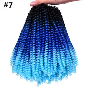 Crochet Braids 30stands / pack Spring Twist Hair Extensions Coloré Ombre Kanekalon Synthétique Tressage Hari Braids