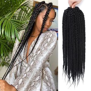 14 pouces Crochet Tresses Boîte Tresse Cheveux Déesse Cheveux 12 brins/Pcs Cheveux Tressage pour Femmes Noires LS21