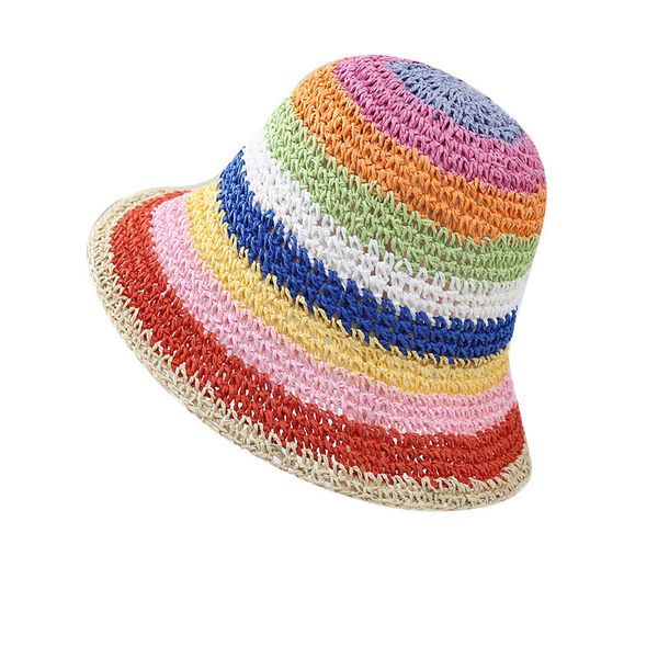 Crochet Bucket Hat for Women Knit Handmade Foldable Beach Hat Fashion Cute Comfy and Casual 22245