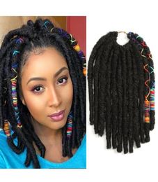 Extensiones de cabello con rastas de ganchillo, trenzas sintéticas de diosa de 14 pulgadas, color negro y marrón, BUG para mujer 7541429