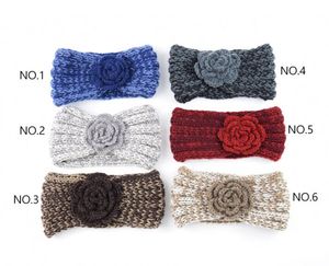 Crochet fleur bandeau hiver chaud tricot femmes filles bandeaux oreille plus chaud tête wrap turban tricot laine noeud bandeau cheveux accessoires